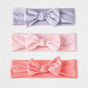 Baby Girls' 3pk Headwrap Bow - Cloud Island™ One Size